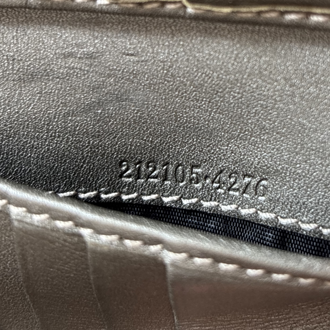 Gucci Silver GG Imprime Canvas French Wallet